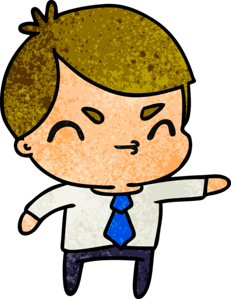 bir insan tarafından çizilmiş kawaii yakışıklı bir çocuğun desenli çizimi.