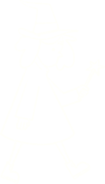 Bir insan tarafından çizilen Yürüyen Cadı Tebeşiri