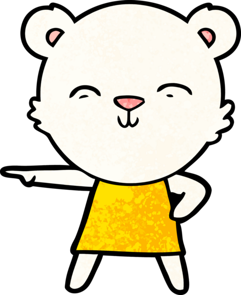 Bir insan tarafından çizilmiş kutup ayısı karikatürü