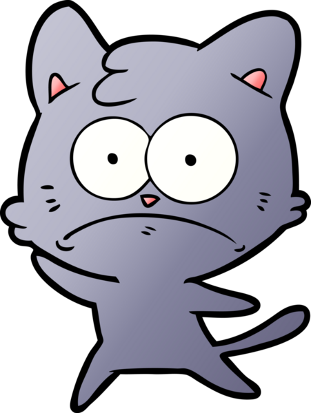 bir insan tarafından çizilmiş sinirli bir kedi.