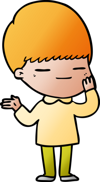 Bir insan tarafından çizilmiş kendini beğenmiş bir çocuk.