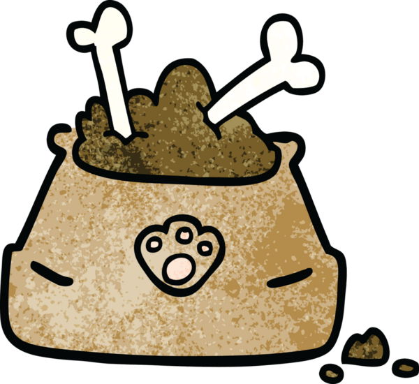 bir insan tarafından çizilmiş karalama evcil hayvan kasesi