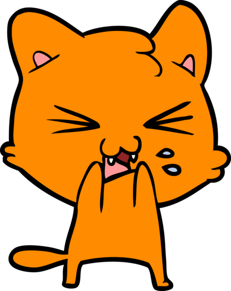 Bir insan tarafından çizilmiş kedi tıslaması.