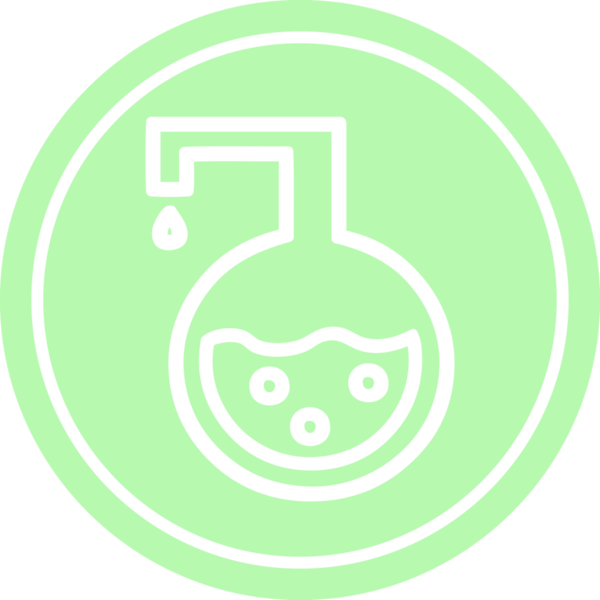 Bir insan tarafından çizilmiş dairesel bilim deneyleri simgesi