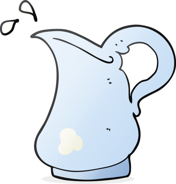 Bir insan tarafından çizilmiş süt sürahisi.