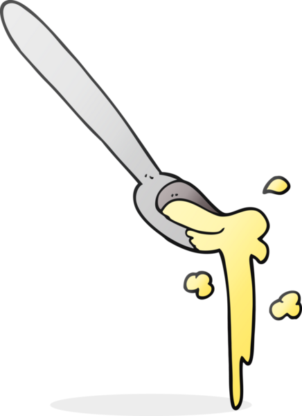 Bir insan tarafından çizilmiş bir kaşık dolusu karikatür