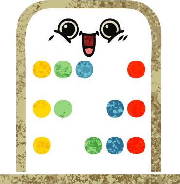 Bir insan tarafından çizilmiş abaküsün retro illüstrasyon tarzı karikatürü