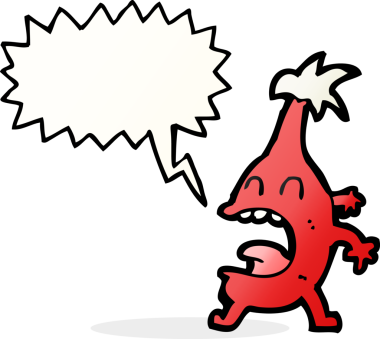 Bir insan tarafından çizilmiş komik bir noel yaratığı.