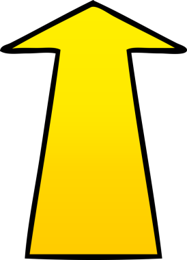 bir insan tarafından çizilmiş gölgelenmiş garip çizgi film oku