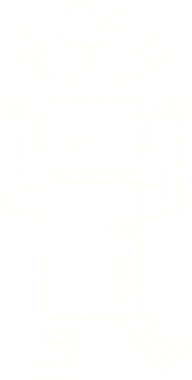 Arızalı Robot Tebeşiri Bir insan tarafından çizilmiş