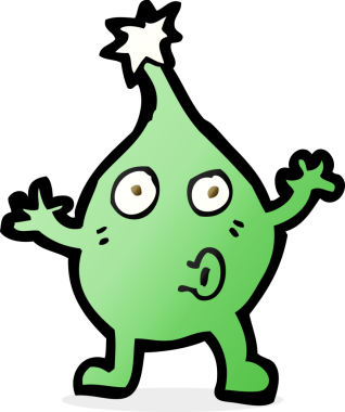 Bir insan tarafından çizilmiş komik bir karikatür.