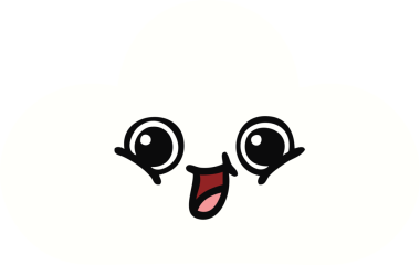 Bir insan tarafından çizilmiş bir bulutun düz renk retro karikatürü