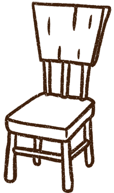 Bir insan tarafından çizilen Sandalye Tebeşiri