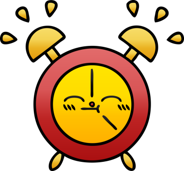 Bir insan tarafından çizilmiş alarm saatinin gölgeli çizimi