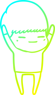 Bir insan tarafından çizilmiş kendini beğenmiş bir çizgi film karakteri.