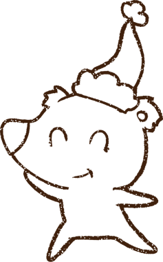 Bir insan tarafından çizilmiş Noel Ayısı Kömürü