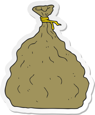 Bir insan tarafından çizilmiş bir karikatür etiketi.