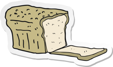 Bir insan tarafından çizilmiş bir ekmek etiketi.