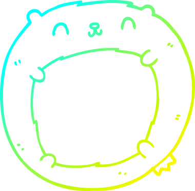 Bir insan tarafından çizilen çizgi film ayısının soğuk gradyan çizgisi.