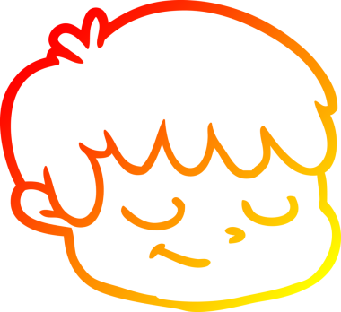 Bir insan tarafından çizilen çizgi film karakterinin sıcak çizgi çizimi