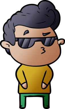 Bir insan tarafından çizilmiş havalı bir çizgi film.