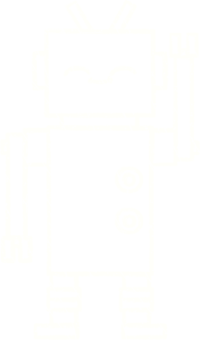 Bir insan tarafından çizilen robot tebeşiri.