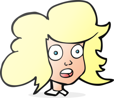 Bir insan tarafından çizilmiş serbest çizim bir kadın yüzü.