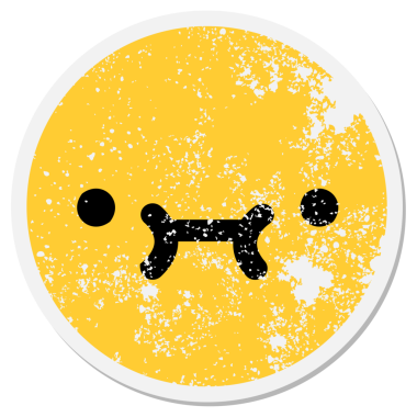 Bir insan tarafından çizilmiş basit şirin bir yüz çemberi.