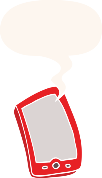 bir insan tarafından çizilmiş konuşma baloncuklu çizgi film cep telefonu