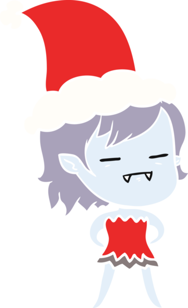 Bir insan tarafından çizilmiş Noel Baba şapkası giyen ölümsüz bir vampirin el resmi.