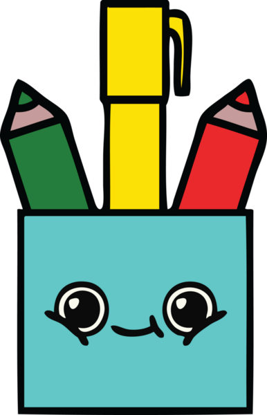 Bir insan tarafından çizilmiş kalem kapının sevimli karikatürü.