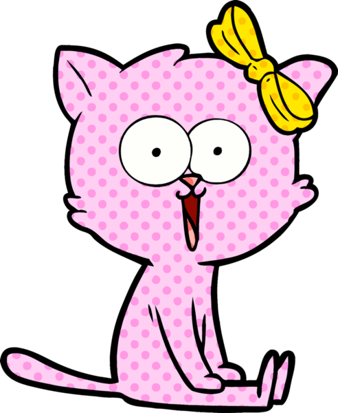 Bir insan tarafından çizilmiş çizgi film kedisi.