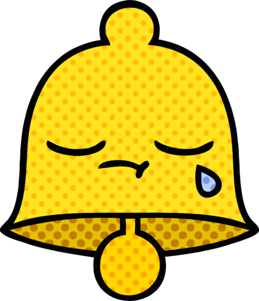 bir insan tarafından çizilmiş bir çanın çizgi roman tarzı