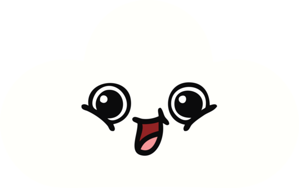 Bir insan tarafından çizilmiş bir bulutun düz renk retro karikatürü