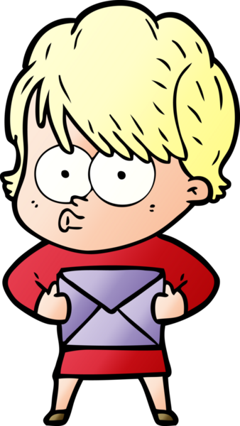 Bir insan tarafından çizilmiş karikatür kadın.