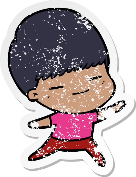 Bir insan tarafından çizilmiş kendini beğenmiş bir çizgi film karakterinin sıkıntılı çıkartması.