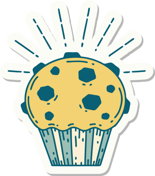 Bir insan tarafından çizilmiş dövme stili çikolatalı kek.