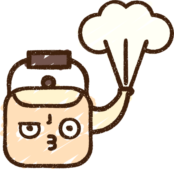 Bir insan tarafından çizilen Kaynayan Kettle Tebeşiri