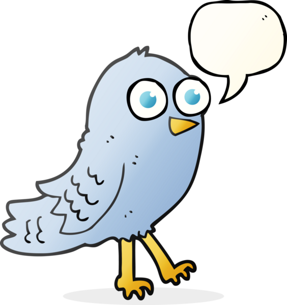 Bir insan tarafından çizilmiş serbest konuşma balonu karikatür kuşu