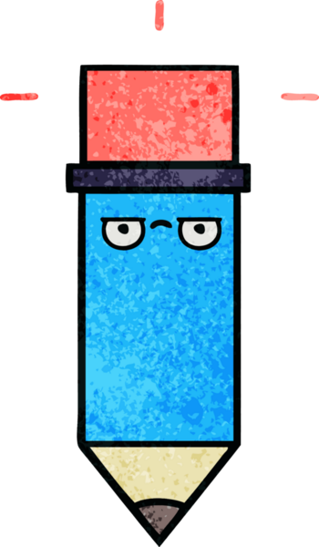 Bir insan tarafından çizilmiş bir kalemin retro grunge doku karikatürü