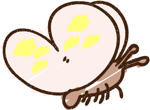 Bir insan tarafından çizilen Kelebek Tebeşiri