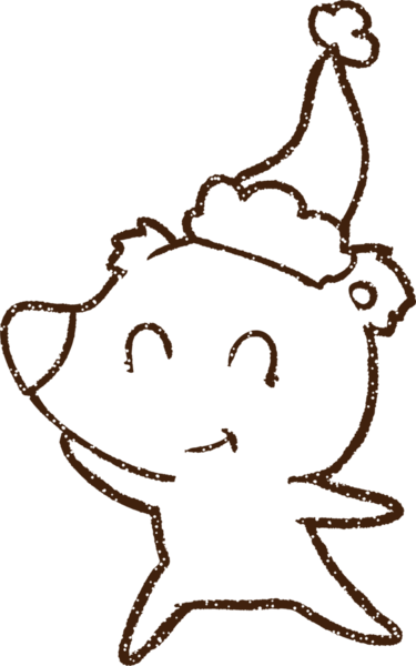 Bir insan tarafından çizilmiş Noel Ayısı Kömürü