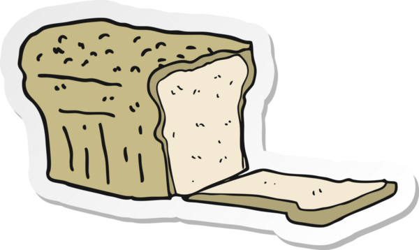 Bir insan tarafından çizilmiş bir ekmek etiketi.