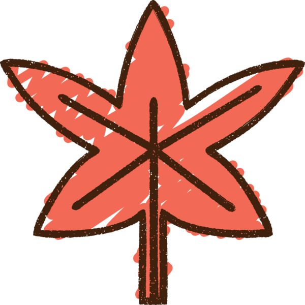 Bir insan tarafından çizilen Yaprak Tebeşiri