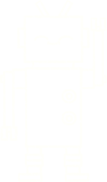 Bir insan tarafından çizilen robot tebeşiri.