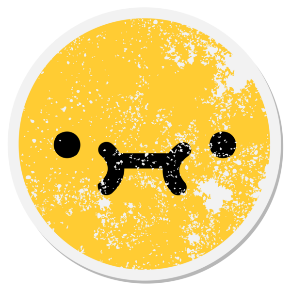 Bir insan tarafından çizilmiş basit şirin bir yüz çemberi.