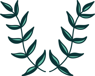 Bir insan tarafından çizilmiş defne defne resminin ikonik dövme şekli