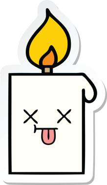 Bir insan tarafından çizilmiş şirin bir çizgi filmin çıkartması.