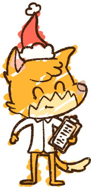 Bir insan tarafından çizilmiş Noel Tilkisi Tebeşiri