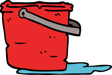 Bir insan tarafından çizilmiş karalama kovası.